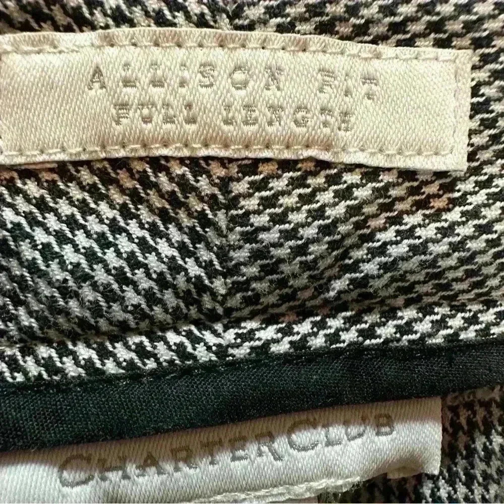 Charter Club Houndstooth Dress Pants Allison Fit Full Length Women’s Size 4 - Picture 8 of 10